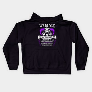 WARLOCK, THE SWORN AND BEHOLDEN - Dungeons & Dragons (White Text) Kids Hoodie